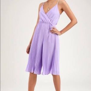 Be Mine Lavender Sleeveless Culotte Jumpsuit